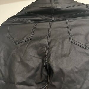 Faux leather pants